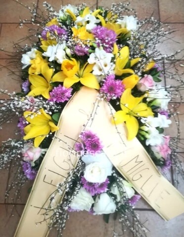 Cuscino funebre con fascia